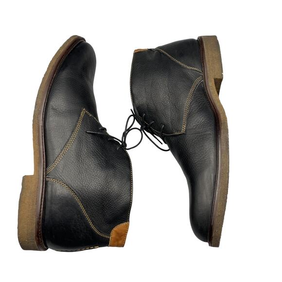 Johnston Murphy Mens Chukka Boots 14 Copeland Black Sheepskin Leather 25-2021 - Picture 4 of 11
